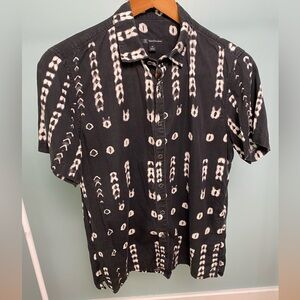 INC International Concepts Black and White Casual Shirt